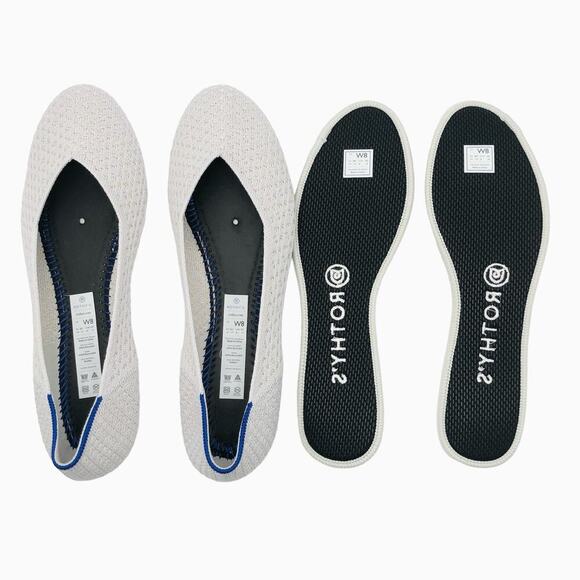 Rothy's The Flat in Salt‎ Honeycomb Women’s Size 8 - Picture 9 of 11